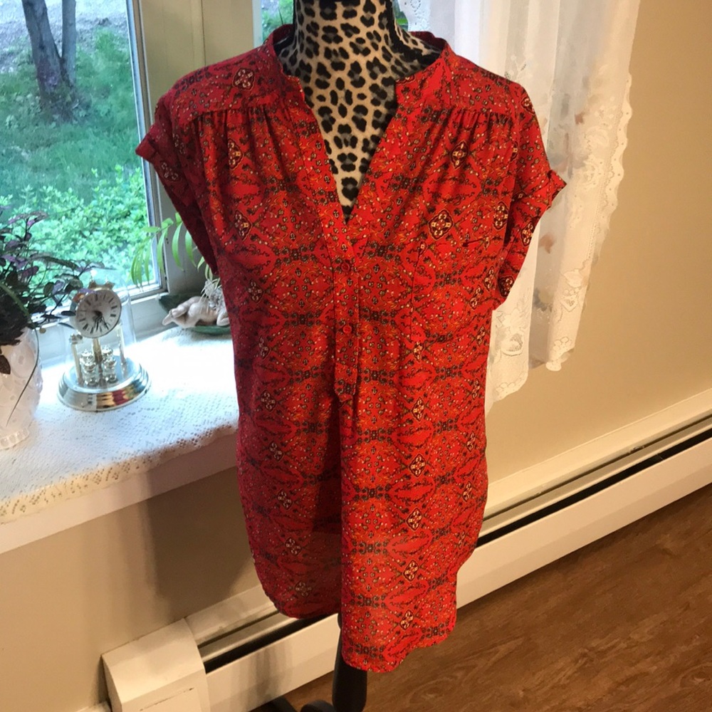 Red blouse